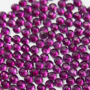 亮博 紫红烫钻平底钻亮钻仿奥DMC中东钻 玻璃钻DIY材料手机壳贴