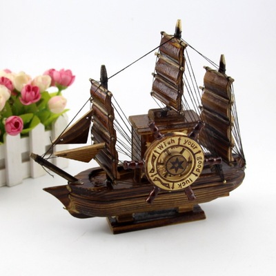 复古音乐帆船 创意地中海帆船模型 八音盒 商务礼品 羊年礼物免邮