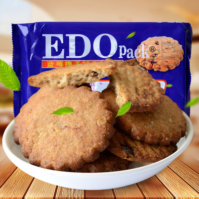 EDO pack小麦粗粮纤维饼干早餐代餐消化饼干零食品180g×4袋