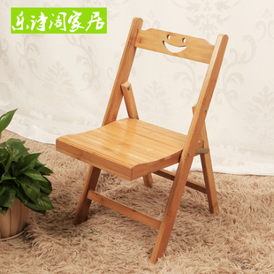 乐诗阁多功能折叠靠背小椅子家用户外钓鱼凳楠竹实木椅儿童椅特价