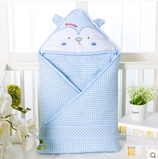 春秋款纯棉新生儿抱被 春夏季夹棉婴儿包被抱毯宝宝包巾婴儿用品