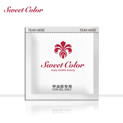 Sweet Color一步甲油胶专用卸甲包 芭比胶QQ胶洗甲水 清洗液5包