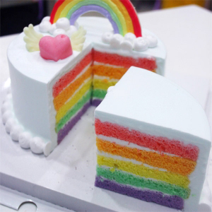 厦门蛋糕/七彩生日蛋糕/漳州蛋糕 彩虹蛋糕6寸送货