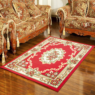 欧式地毯客厅茶几卧室床前边毯威尔顿混纺美式田园长方形地毯