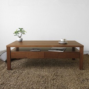 新款北欧胡桃木茶几日式纯实木白橡木高档客厅家具组合宜家咖啡桌