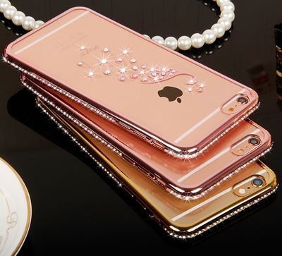 iphone6S手机壳苹果6plus手机套超薄透明硅胶软外壳4.7水钻新款女