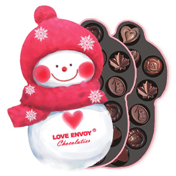 铁盒雪人巧克力礼盒情人节礼物新年礼物送女友闺蜜生日礼物