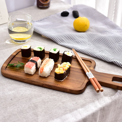 创意天然原木盘面包板寿司盘蛋糕盘菜板砧板披萨板擀面板烘焙用具