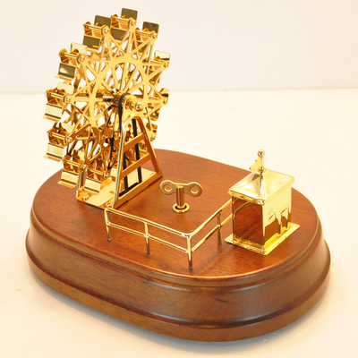 包邮台湾进口纯铜镀金摩天轮音乐盒八音盒生日礼物商务创意精品