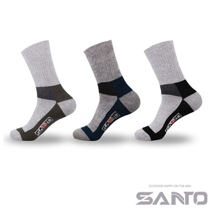SANTO 山拓 冬季户外袜子 加厚男袜 保暖袜吸湿排汗登山速干袜