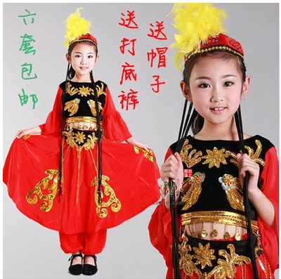 女童新款儿童维族舞蹈服装少儿新疆服幼童新疆演出服民族服装