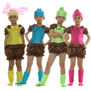女童舞蹈演出服装幼儿表演服 六一儿童小荷风采小小稻草人演出服