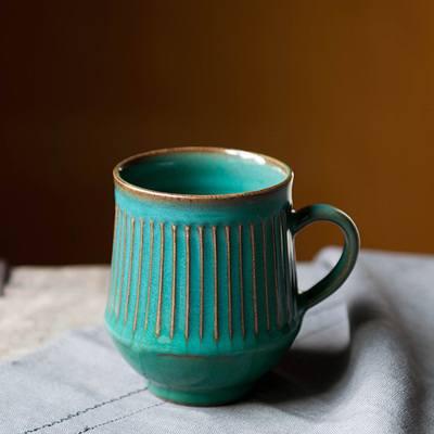最陶瓷 韩式手工陶瓷马克杯 牛奶咖啡马克杯 情侣杯 水杯 果汁杯
