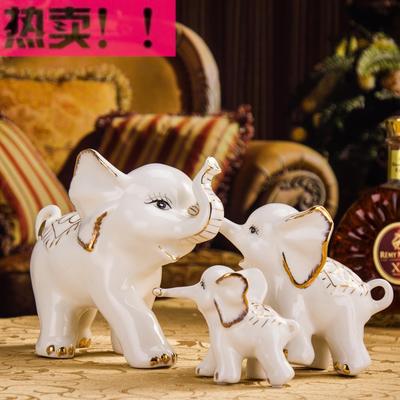 2016创意陶瓷大象摆件家居装饰品欧式客厅电视柜工艺摆设结婚礼物