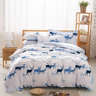 韩版全棉四件套床上用品床单被套纯棉四件套1.5米1.8米床特价