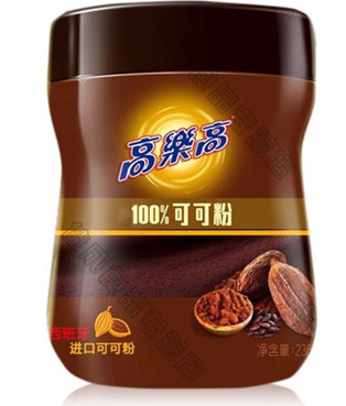 包邮高乐高可可粉236g/罐高乐高100%纯可可粉巧克力味冲饮coco粉