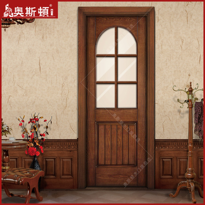 欧式实木门烤漆卧室门室内门定制水曲柳开放漆原木雕花环保套装门