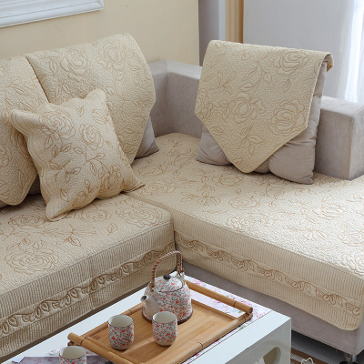 棉布四季沙发垫布艺时尚沙发垫防滑沙发套沙发巾沙发坐垫
