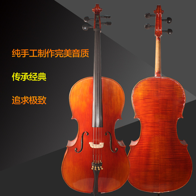大提琴 虎纹演奏考级大提琴表演专用高档大提琴 音色完美