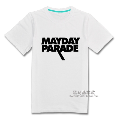 Mayday Parade时尚摇滚夏装男士纯棉短袖T恤青少年男装半袖体恤衫