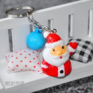 满包邮圣诞节礼品装饰品 圣诞老人钥匙扣挂件包包挂件创意小礼品