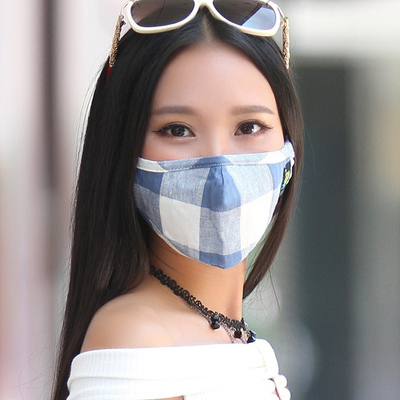 哈雷  防雾霾防PM2.5口罩 成人男女韩国时尚格子可爱防尘口罩