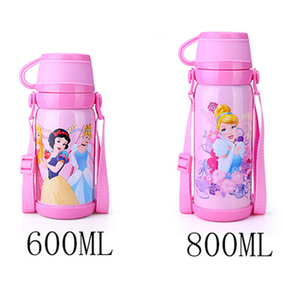 白雪公主保温杯迪士尼儿童小孩喝水杯便携男小学生女童大容量水壶