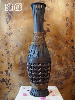 欧式落地花瓶摆件美式创意复古插花器大号艺术高花瓶全新创意花插