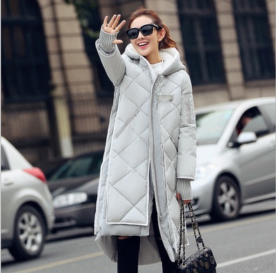 2015冬季新款棉衣女长款加厚羊羔毛韩版时尚宽松羽绒棉衣外套女