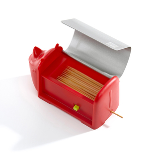 artiart犀牛牙签盒 创意手压式自动牙签筒罐 圣诞节礼物