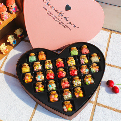韩国进口漂流瓶许愿瓶彩虹糖果礼盒装情人节生日送女朋友闺蜜包邮