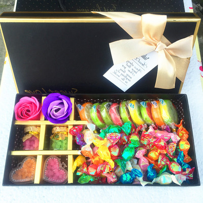 手工创意糖果礼盒水果切片千纸鹤韩国星星糖送男女朋友儿童节礼物