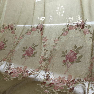 费拉窗纱  高档复古欧式法式美式唯美刺绣客厅卧室定制窗纱包邮