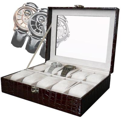 新款精品10位皮革手表收纳盒 欧式韩版男士 表盒特价批发木质包邮