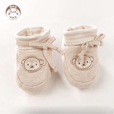 有伴婴儿护脚套加厚冬婴儿软底鞋子宝宝超柔软彩棉护脚套保暖学步