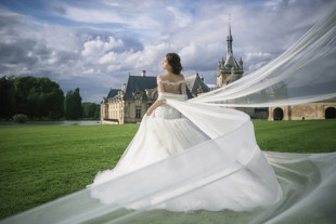 包邮新款简约裸纱新娘结婚婚纱头纱超长5米8米10米15米素纱软纱