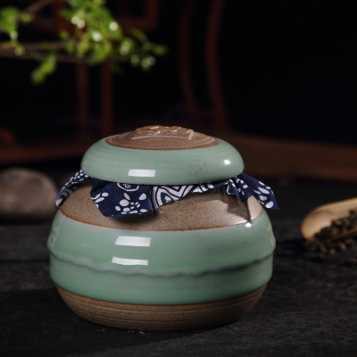 高瓷/哥窑粗陶罐 保鲜陶瓷茶叶礼品包装罐 粗陶茶叶罐 特价