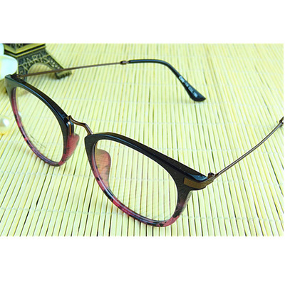 韩版超轻tr90潮流学院风时尚眼镜架配近视度数眼镜框豹纹圆形大框