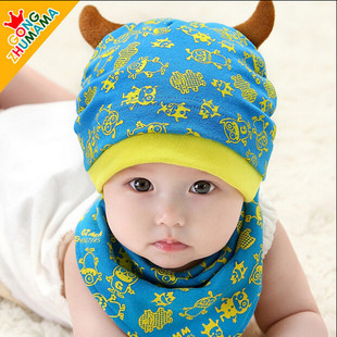 男女宝宝帽子秋冬季儿童帽子秋婴儿帽子1-2-4岁6-12个月纯棉小孩