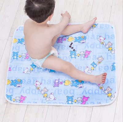 婴儿隔尿垫防水透气床单可洗纯棉新生儿用品宝宝床垫75*60CM尺寸