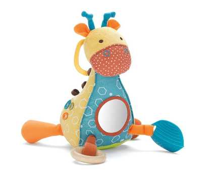 美国品牌 长颈鹿抱偶玩具摇铃床铃腿部拉伸安全镜新生婴儿玩具