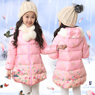 女童冬装儿童棉衣服加厚外套10保暖棉袄56789岁小女孩12-13外套14