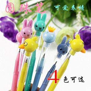 韩国创意文具可爱小猪 小兔愤怒的小鸟圆珠笔学生用品批发