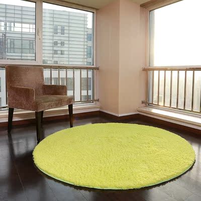 特价包邮加厚款圆形瑜伽北极绒地毯客厅茶几防滑电脑椅垫门垫果绿