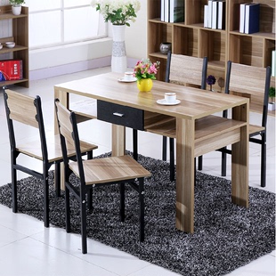 包邮餐桌椅组合家用小户型餐桌长方形双层餐桌实木板餐桌经济耐用