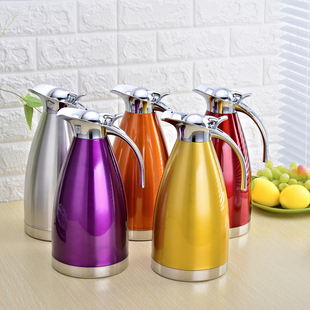 保温壶不锈钢 真空保温瓶家用热水瓶暖水壶瓶欧式2L大容量开水壶