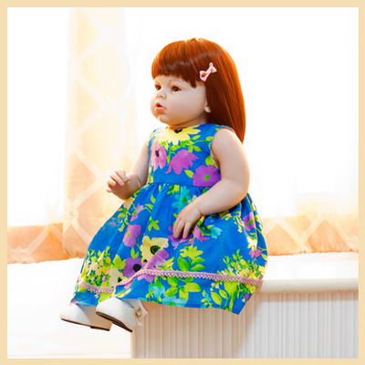 加拿大品牌女童装小萝莉外出裙兰色纯棉薄款夏季婴幼儿沙滩连衣裙