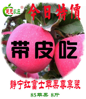 新鲜甘肃静宁红富士苹果85级8斤脆甜可口带皮吃富含VC全国包邮