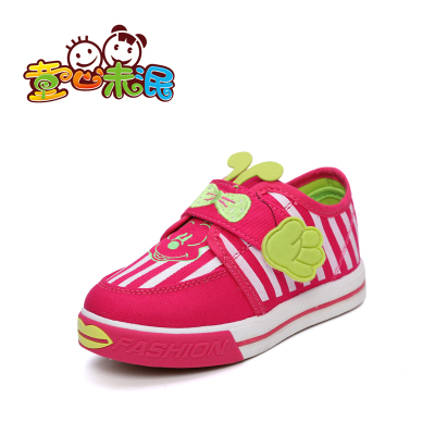 儿童帆布鞋男童女童魔术贴帆布鞋2015春季新款纯色布鞋韩版板鞋