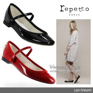 日本直邮代购 repetto LIO Patent V943V 系扣 平底鞋